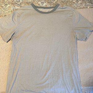 lululemon athletica Light Blue Striped Tee